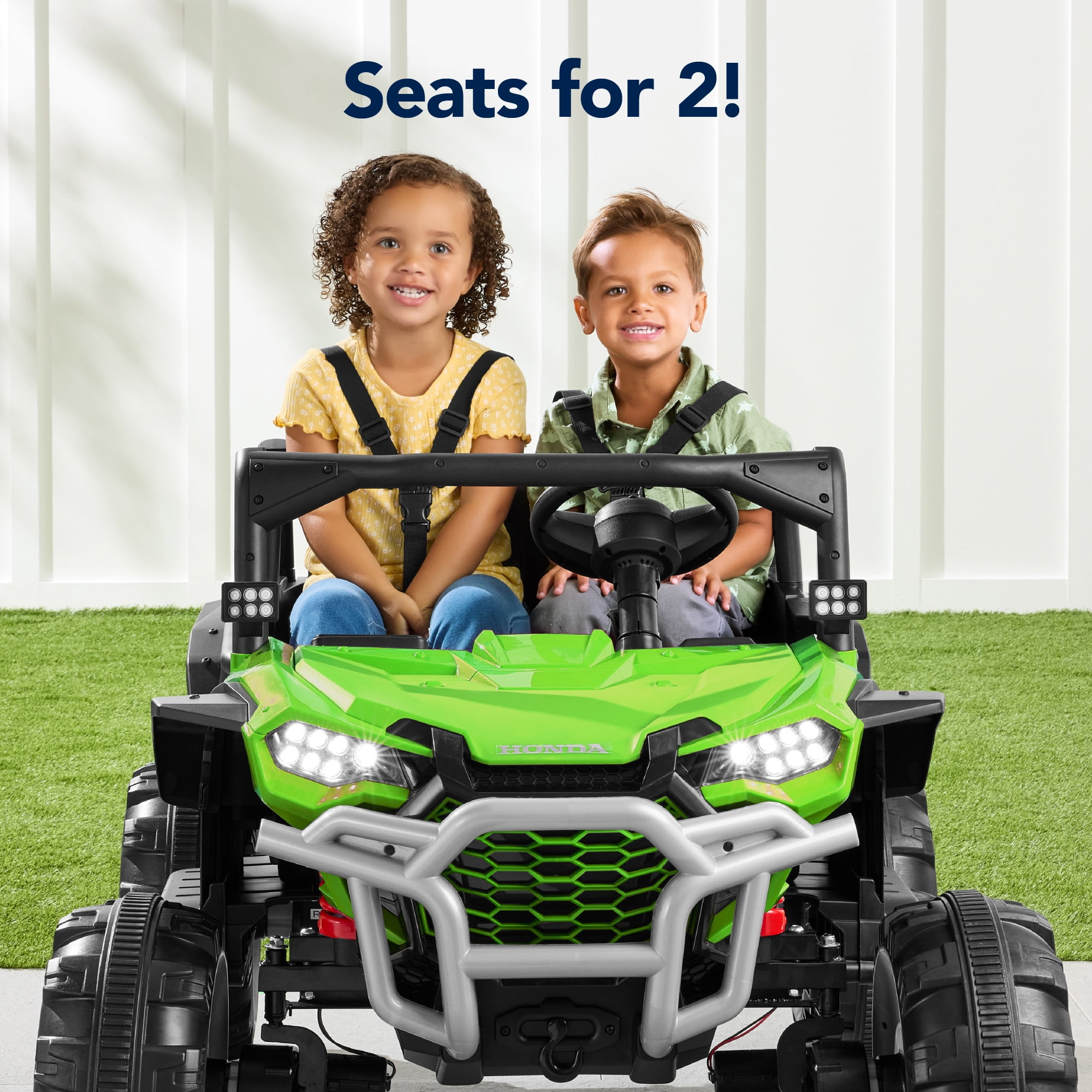 Best Choice Products Kids 24V Electric Ride-On UTV, Officially Licensed Honda Talon w/ Remote, LED Lights - Lime Green