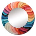 thumbnail image 2 of Designart "Chromatic Elixir Opt Art wall decor VIII" Abstract Spirals Rund Mirror For Wall Decor - Large Multi-Color Round Printed Mirror - Mid-Century Round Mirror 36" x 36" Inch, 2 of 5
