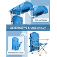 thumbnail image 3 of Camping Chair with Retractable Canopy Shade,Outdoor Chair with Canopy,Cup Holder,Side Pocket,Portable Folding Beach Chair with Sun Canopy for Lawn/Tailgates/Sports /Beach-Support 330 lbs, 3 of 5