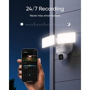 eufy Security Floodlight Camera E30, Security Camera Outdoor, 360° Pan and Tilt, AI Detection and Tracking, 2K Video, 2.4GHz Wi-Fi, 2,000 Lumens, Custom Voice and Light Alerts, 24/7 Recording