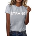 thumbnail image 1 of Pisexur T-shirt Décontracté à Manches Courtes et Col Rond pour Femme, Haut Imprimé, Hauts pour Femmes, Hauts de Sortie pour Femmes, Hauts d'Été pour Femmes Gris, 3TG, 1 of 4
