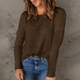 thumbnail image 2 of Ahdbta Womens Long Sleeve Shirts Casual Lightweight Crewneck Knit Pullover Tops Solid Loose Fall Fashion Tunic Sweaters, 2 of 8