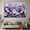 Purple, variant on Mudket Framed Canvas Wall Art Ready to Hang, Purple Morpho Butterfly Cream Floral Print, Chic Botanical Insect Wall Decor Canvas Artwork for Bedroom Living Room, Flower Pictures - 12"L x 8"W