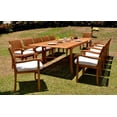 thumbnail image 4 of Teak Dining Set:10 Seater 11 Pc -118" Rectangle Table And 10 Stacking Napa Arm Chairs Outdoor Patio Grade-A Teak Wood WholesaleTeak #WMDSNPj, 4 of 4