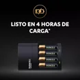 thumbnail image 3 of Duracell Pack 2 Cargadores Con 8 Pilas Aa 2500mah 1.2v, 3 of 5