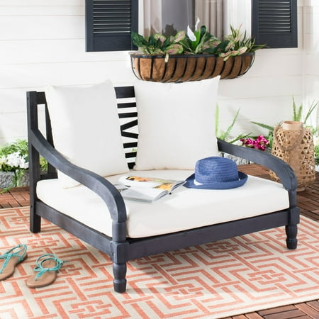 Safavieh Pomona Outdoor Contemporary Lounger with Cushion