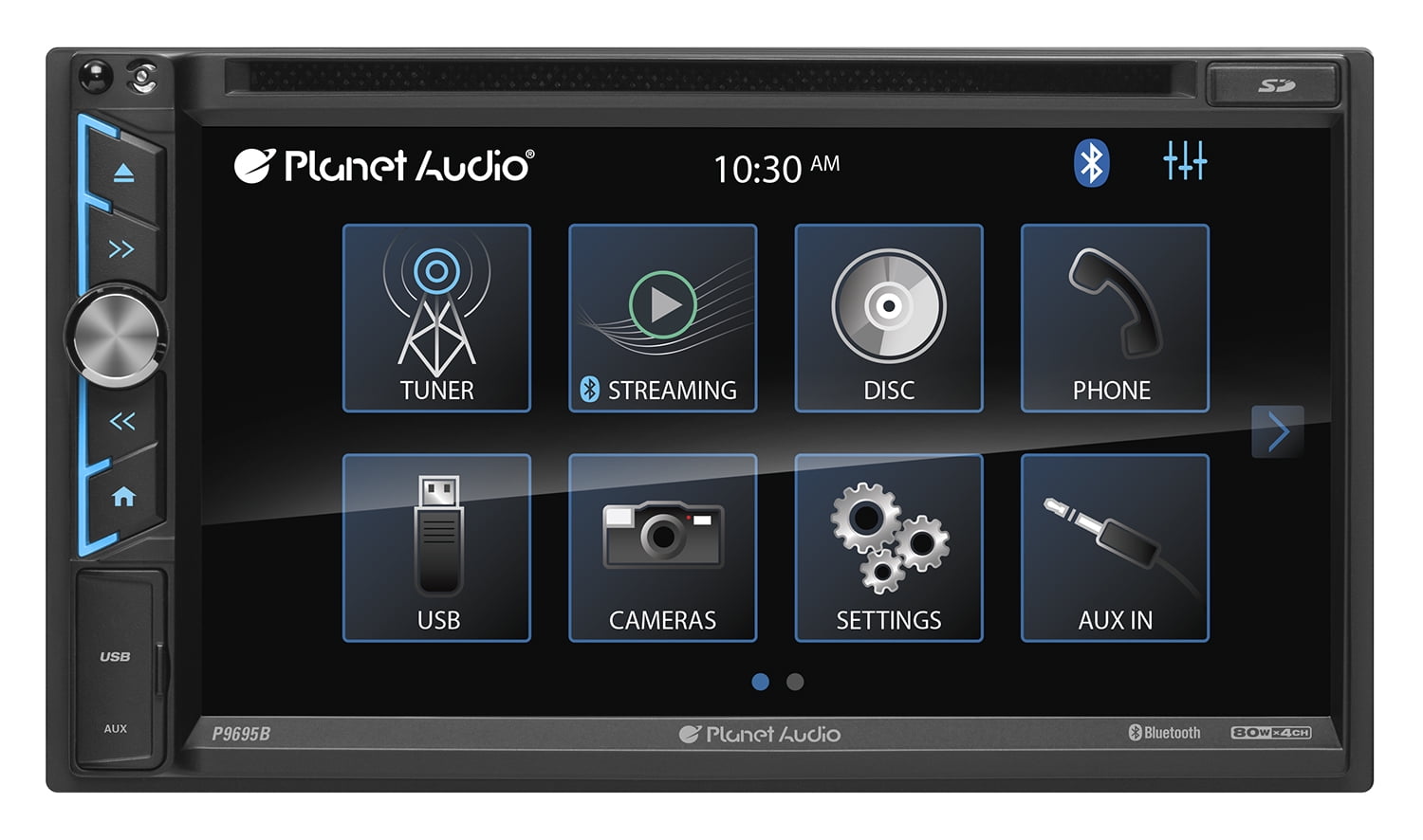Double Din Aux AV in No CD DVD 6.95 Inch Touchscreen Screen Mirroring AM/FM Radio A-Link USB SD BOSS Audio Systems BV9395B Car Multimedia Receiver Bluetooth Audio and Hands-Free Calling 