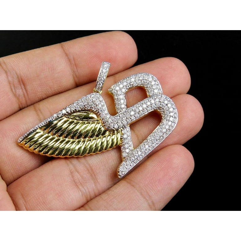 Picture pendant with 2024 wings real diamond