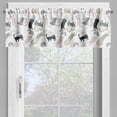 thumbnail image 4 of Ambesonne Rainbow Valance & Curtain, Funny Happy Cats Dots Art, 55"x24", Pale Eggshell and Dark Grey, 4 of 7