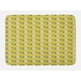 thumbnail image 1 of Talavera Bath Mat, Traditional Pattern with Different Folkloric Ornamental Squares, Plush Bathroom Decor Mat with Non Slip Backing, 29.5" X 17.5", Dark Yellow Multicolor, by Ambesonne, 1 of 2