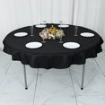 thumbnail image 2 of BalsaCircle 70 in Black Round TABLECLOTH Premium Polyester Table Cover Wedding Linens Party Events Decorations, 2 of 8