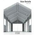 thumbnail image 4 of Yeshouse 13x25FT Carport with Roll-up Windows and Removable Sidewalls & Doors, Car Canopy for Car Boat Party, 4 of 6