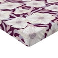 thumbnail image 4 of Ambesonne Dreamy Floral Fitted Sheet, Flowers Jumble Leaves, Twin Size, Pastel Purple Plum Ivory, 4 of 5