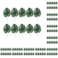 thumbnail image 2 of Kearding 10 bolsas Agregar dimensión al arreglo floral con hojas traseras de tortuga de plástico Hojas de bambú con espalda de tortuga Glande hoja dorsal wi talla grande 10Conjunto, 2 of 6