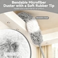 thumbnail image 5 of JFengqi Microfiber Duster with 30-100" Telescopic Pole, Reusable Home Cleaning Kit for High Ceilings, Fans, Cobwebs, Blinds & Furniture, Gray, 5 of 7