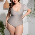 thumbnail image 2 of REORIAFEE Women Sexy Tankini Bathing Suit Slimming Swimsuit Beach Vacation Monokini Loose Oversized High Bikini Set One Piece Swimsuit Gray XXXXL, 2 of 5