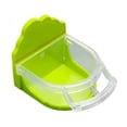 thumbnail image 4 of Bird Feeder Bowl Cage Accessory Semicircular Built-in Food Dish Seed Water Cup for Parakeet Lovebird Budgie Parrot Small Bird Blue, 4 of 6