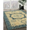 thumbnail image 2 of Ahgly Company Indoor Square Abstract Cardboard Brown Gold Area Rugs, 5' Square, 2 of 6