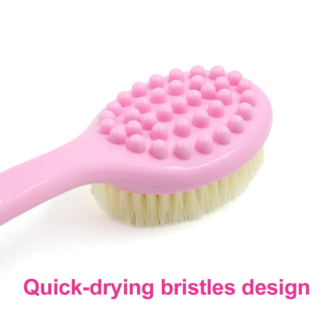 Yellow Bristle Pink Curved Handle Bath Shower Body Scrub Brush Exfoliating Tool Walmart Canada