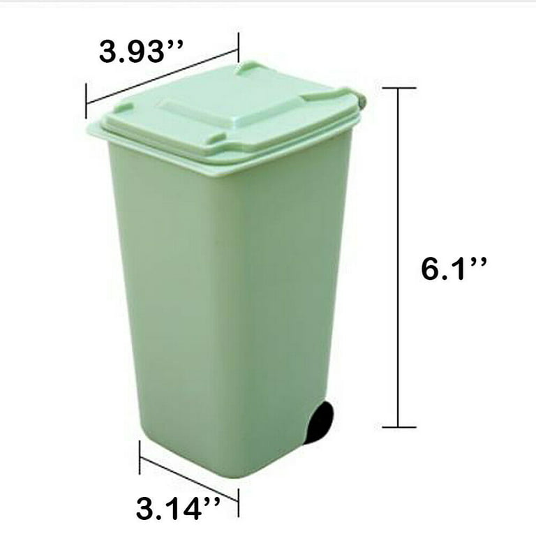 Small Trash Can, Mini Curbside Trash Bin with Lid, Desk Organizer Garbage  Bin, Office Desktop Supplies Toy, Small Kitchen Countertop Trash Recycling  Containers, Mini Wastebasket 
