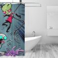 thumbnail image 6 of Invader Zim And Gir Shower Curtain Bathroom Decor Polyester Waterproof Bath Curtains With Hooks 60x72 Inches, 6 of 8