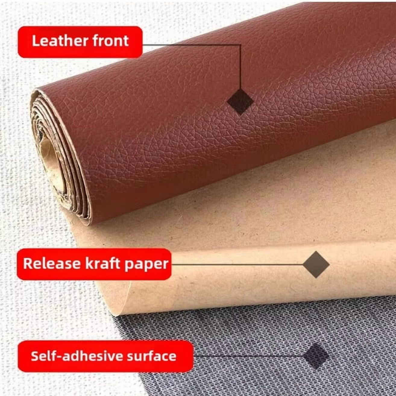 Self Adhesive Leather Repair Patch Couch Sofa Seat Chair Renovation Sticker Large Patches for Furniture 10x20cm Beige 10x20cm Beige