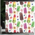 thumbnail image 4 of Ambesonne Sweets Shower Curtain, Vivid Ice Creams, 69"Wx84"L, Multicolor, 4 of 5