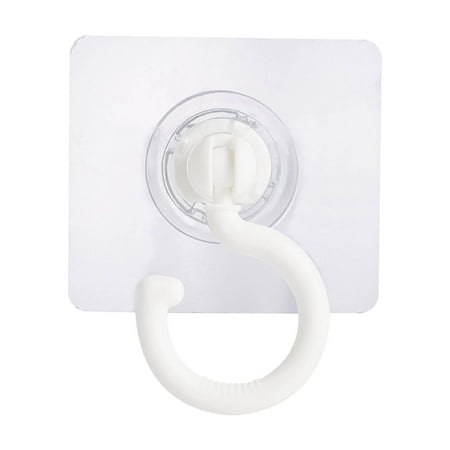 

Cibee 360°Rotary Seamless Transparent Self Adhesive Hooks Punch-Free Hooks Adhesive Hooks Hanging Duty Wall/Ceiling Hooks Waterproof and Oilproof Reusable Organize Bathroom Bedroom Kitchen