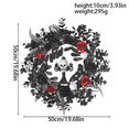 thumbnail image 3 of WHEANG Couronne d'Halloween Noire avec des Roses Rouges et des Vignes Gothiques Décorations de Porte Créent une Atmosphère Élégante Parfaite pour Accrocher sur Votre Porte d'Entrée Ou à l'Intérieur., 3 of 4