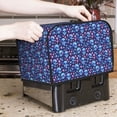 thumbnail image 7 of Xecao Blue Skull Flower Print 2 Slice Toaster Cover with Pockets, Small Appliance Cover, Dust and Fingerprint Protection, Machine Washable, 7 of 7