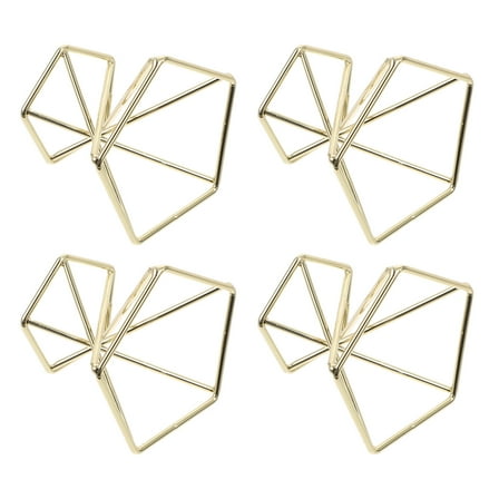 4 Pcs Metal Geometric Air Plant Holder Display Stand Plant Rack