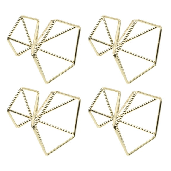 4 Pcs Metal Geometric Air Plant Holder Display Stand Plant Rack