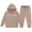 C175 Khaki, variant on CONZONE Toddler Boys Outfits 2 Piece Letter Graphic Long Sleeve Hoodies Pants Set Cozy Fall Winter Clothes for Kids