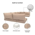 thumbnail image 2 of Covers & all Outdoor Olefin Foam Seat and Polyfill Back Cushion Set, 5 inch Thick Foam, UV Proof Patio Furniture - Beige, 2 of 6