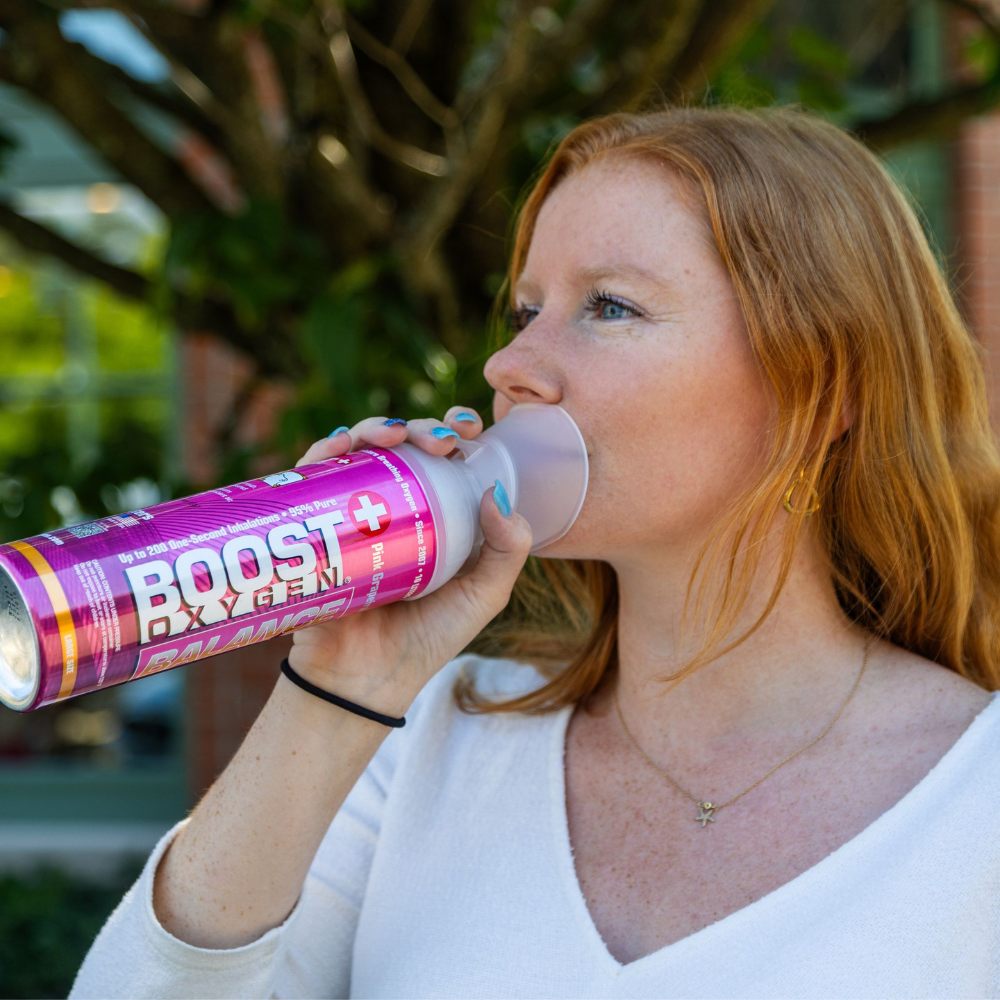 Boost Oxygen Portable Canned Oxygen, Pink Grapefruit, 10L, 2 Pack