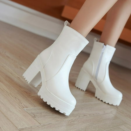 

Women s Winter Thick Bottom Waterproof Platform Thick High Outdoor Short Knight Boots