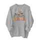 thumbnail image 5 of Penkiiy Mujeres de manga larga Mama Sudaderas de cuello redondo Suéter de cuello suelto blusa ligera Tops XL Gray, 5 of 7