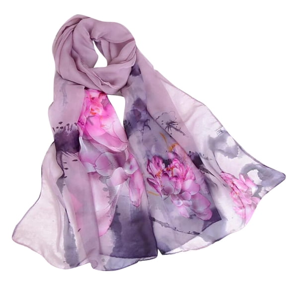 Head Slik Scarf for Women on Clearance Fashion Women Printing Long Soft Wrap Scarf Ladies Shawl Scarves