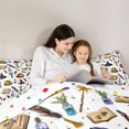 thumbnail image 4 of Homewish Western Retro Witch King Bedding for Kids, White Magic Quill Bottle King Bed in a Bag, Polka Dot Reversible, 7pcs, 4 of 7