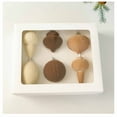 thumbnail image 6 of Vintage Flocked Christmas Tree Ornaments - 6-Pack Durable Plastic Hanging Balls for Classic Holiday Decor, Easy to Hang Festive Decorations for Home, Living Room, and Fireplace wi, 6 of 9