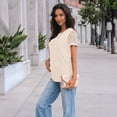 thumbnail image 4 of SUNBS Blouses for Women Short Sleeve Lace Tops Dressy Casual Tees, Sizes S-2XL, 4 of 9