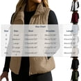 thumbnail image 3 of Yutgune Women's Puffer Vest Stand Collar Zip Up Sleeveless Jacket with Pockets Winter, 3 of 6