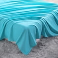 thumbnail image 4 of Super Soft 1800 Count Microfiber Flat Sheet, Durable and Anti-fading Bed Top Sheet with Hem, Queen, 102 x 90 Inches, Blue, 4 of 5