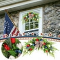thumbnail image 2 of pdqouc House Wreath Topiary Cemetery Chrismas Wreaths for Front Outdoor Porch Hanging Independence Day Door Decor Party Holiday Decoration Wreath, 2 of 9