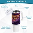 thumbnail image 4 of 40 Oz Car Handle Water Bottle Water Cup Water Bottle Water Jug Coffee Cup Travel Water Bottle Jungle Color Leopard Pattern, 4 of 8