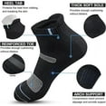 thumbnail image 4 of Yeblues 6 pairs Ankle Socks Men Breathable, Athletic Low Cut Ankle Socks with Arch Support for Running Hiking Cycling (Size 6-13 Black), 4 of 6