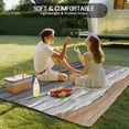 thumbnail image 4 of Outdoor Rug 5x8 ft Beach Sea Wave Waterproof Outdoor Patio Rug Mat Non Slip Outside Area Rugs Carpet for RV,Camping,Porch,Deck,Pool,Balconybackyard,Coastal Ocean Gray, 4 of 9