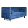 thumbnail image 3 of Sofá 3 Plazas Velvet Azul Con Tecnologia Beehive AirFlex Foam Modelo Banks, 3 of 7