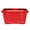 Red, variant on Dwellnix Plastic Shopping Baskets 12 Pack with Ergonomic Handles Durable Red Handheld Grocery Bins for Store Market or Pantry Organization
