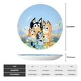 thumbnail image 4 of Lsque Bluey Pattern Ceramic Decorative Plate Decorative Plates with Display Stand Personalized Porcelain Plate Ceramic Ornaments for Wall Hanging Decoration-10in, 4 of 6